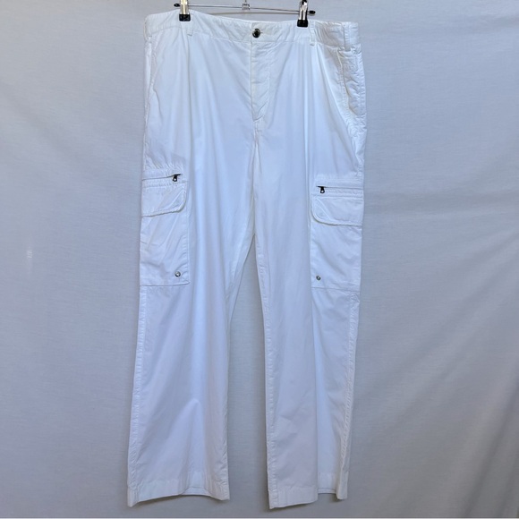 Paul & Shark Yachting White Cargo Sailing Loose 100% Cotton Pants.  Size US40 - Picture 1 of 16